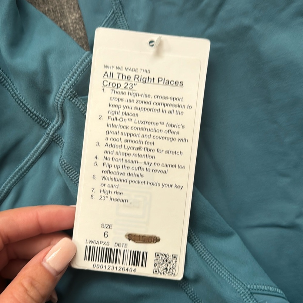 Lululemon all the right places crop 23” size 6
